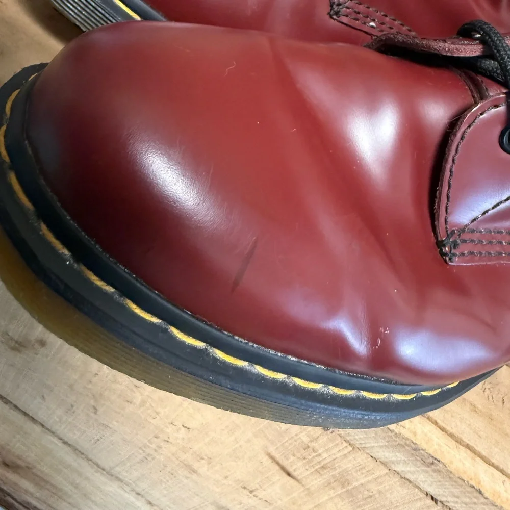 Dr. Martens Red Leather Boots - Picture 5 of 8